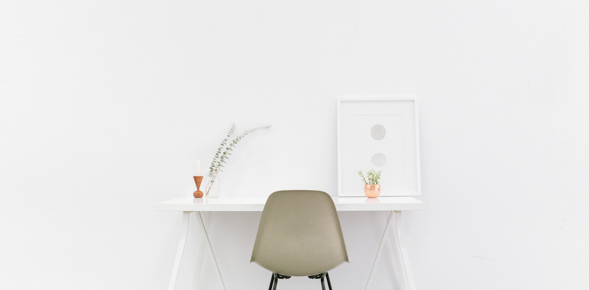 Simple white desk